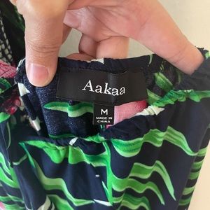 Aakaa floral halter dress